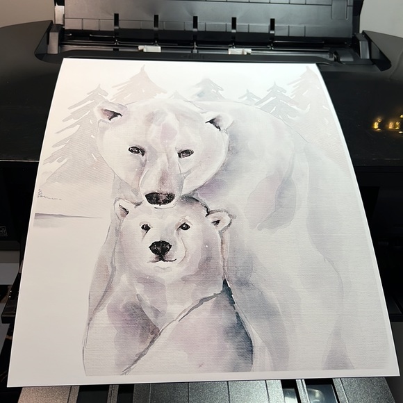 Watercolor Polar Bears Wall Art Illustration Print Poster Card Unframed - Picture 13 of 17